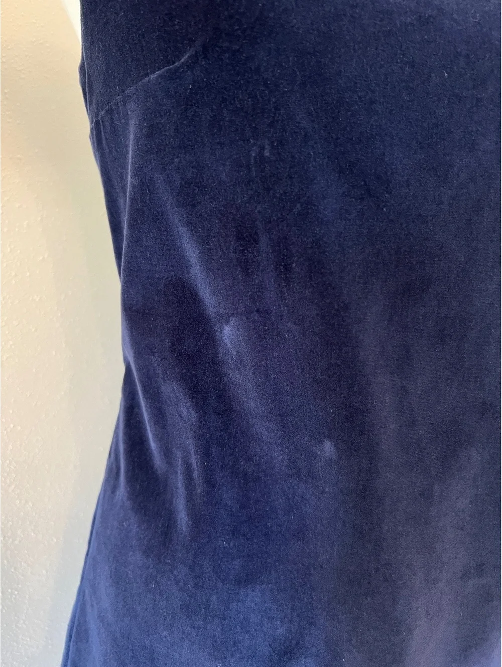 Miss B by Busy Bees Navy Velvet Mod Mini Dress